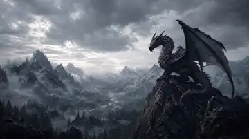Dragon Over Misty Peaks live wallpaper