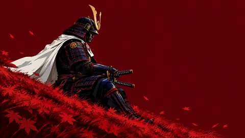 Samurai in Autumn Leaves