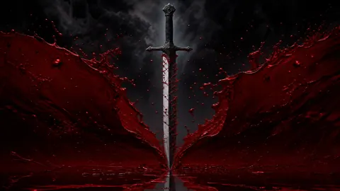 Black Sword in Blood Splash