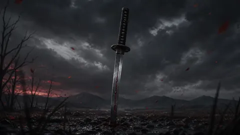 Cracked Katana in Rocky Ground