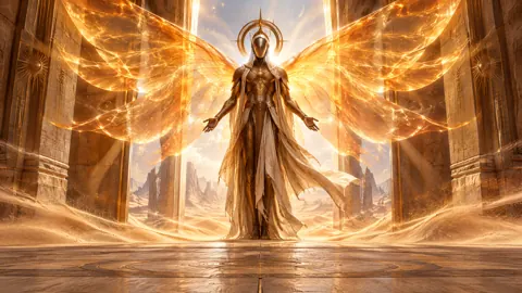 Bronze Oracle With Amber Wings