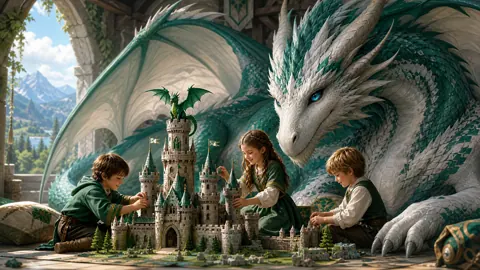 Wyvern Watching Children Build Castle