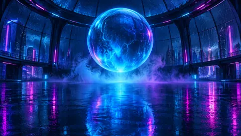 Blue Orb in Observatory