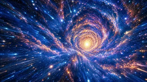 Golden Spiral Nebula Tunnel