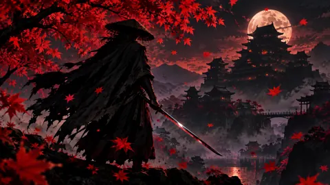 Samurai Under Red Maples