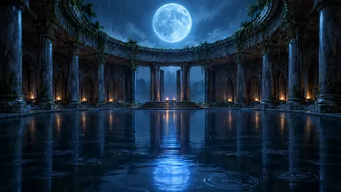 Moonlit Stone Sanctuary Pool