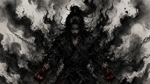 Evil Cultivator With Black Flames