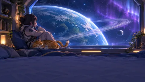 Astronaut and Tabby by Ringed Planet