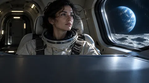 Lunar Rescue Pilot Watching Earth