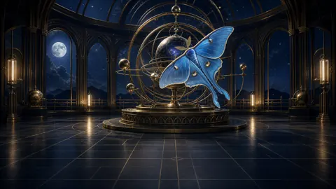 Sapphire Luna Moth Orrery