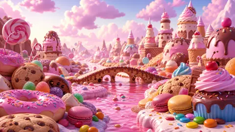 Candyland With Frosting Castles
