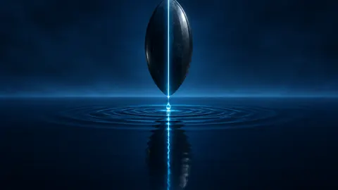 Glowing Lens Above Pool