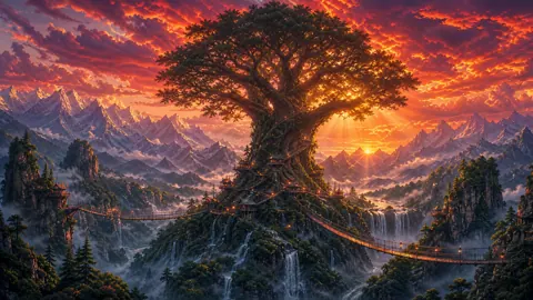 World Tree With Treehouses