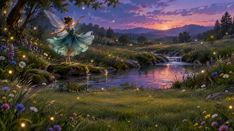 Fairy by Flower Stream