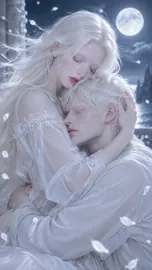Albino Couple Under Full Moon