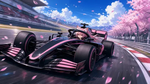 Catgirl Formula 1 Racer