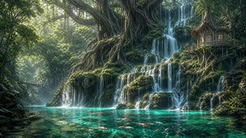 Elf House by Waterfalls