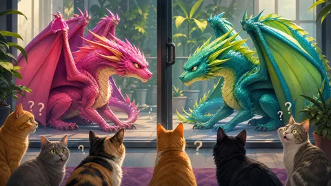 Wyverns at the Glass Door
