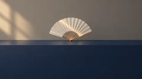 Ivory Fan on Blue Platform
