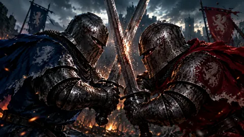 Knights Duel at Burning Castle