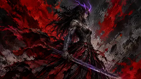 Horned Warrior With Katana