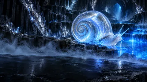Glowing Moon Snail Cavern