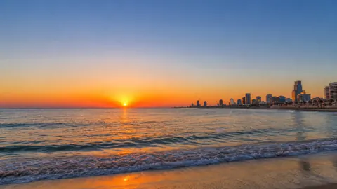 Tel Aviv Beach at Sunset