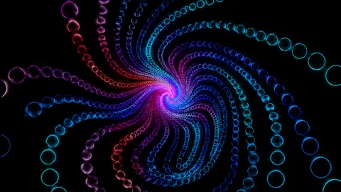 Neon Spiral Rings