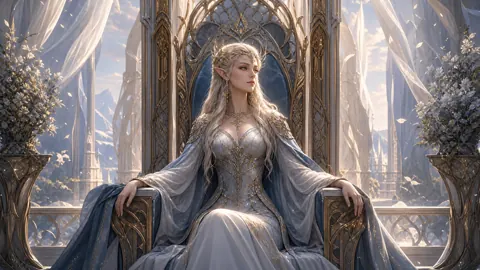 High Elf Queen on Throne