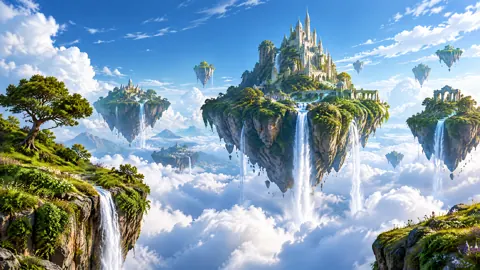 Floating Castle Above Clouds