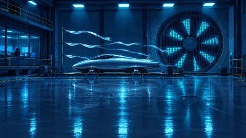 Silver Test Vehicle Wind Tunnel