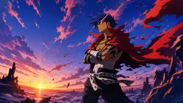 Crimson Sunset Hero live wallpaper