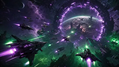 Space Battle at Dimensional Gate
