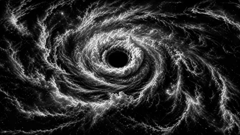 Black Hole Cloud Storm