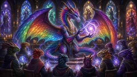 Wyvern Casting Lightning Orb