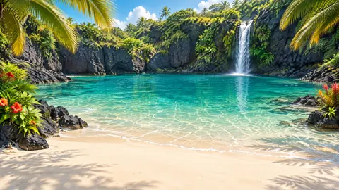 Tropical Lagoon Waterfall Cove
