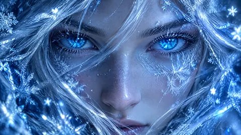 Silver-Haired Woman With Frost