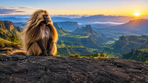 Gelada Above Ethiopian Valley