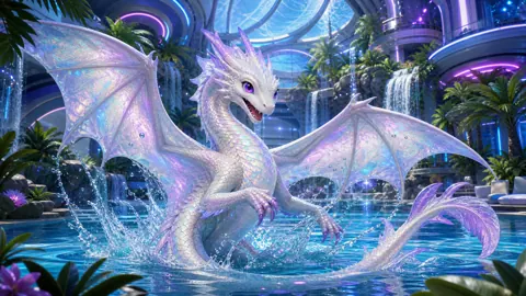 Opal Wyvern in Neon Pool