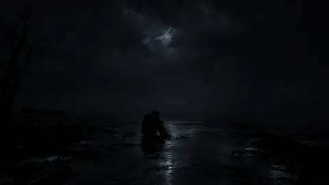 Solitary Figure on Waterfront