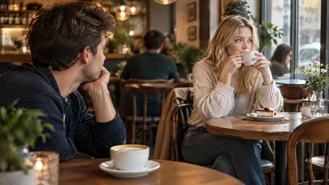 Blonde Woman With Coffee Cake