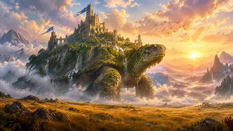 Stone Turtle With Citadel