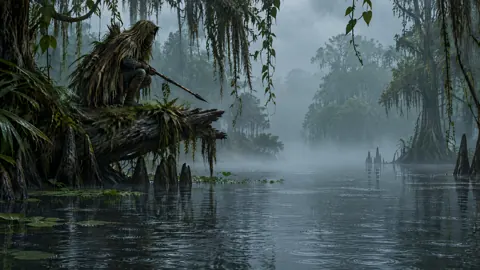 Marsh Scout Above Lagoon