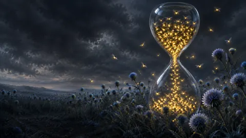 Firefly Hourglass in Thistle Field