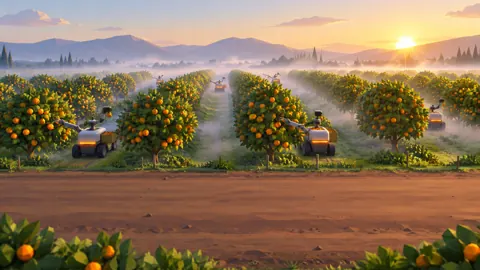Autonomous Harvesters in Citrus Orchard