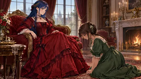 Korean Noblewoman in Victorian Parlor