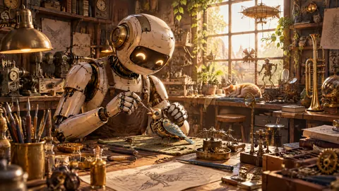 Robot Repairing Mechanical Bird