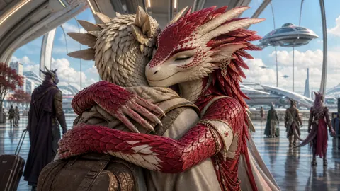 Dragonborn Hug at Airport