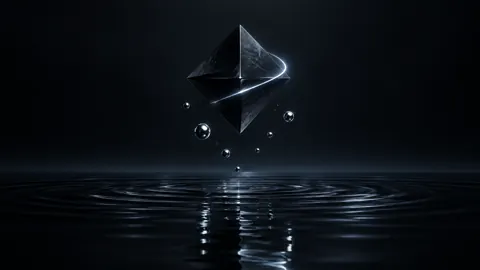 Obsidian Octahedron Above Pool