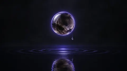 Smoky Quartz Sphere Over Pool